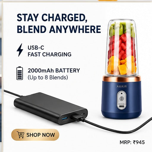 Portable Blender Pro - 6 Blades. 2 Cups.